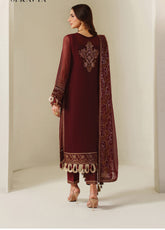 Reena By Alizeh Embroidered Chiffon 3 Piece Unstitched Suit AF25RV5 D-4047 KAVYA
